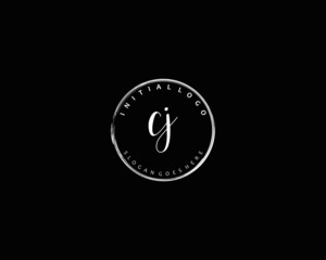 Fototapeta premium CJ Initial handwriting logo vector