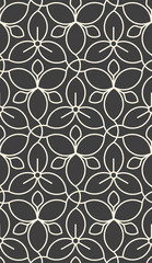 Linear seamless flower pattern