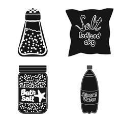 Vector design of natural and baking icon. Collection of natural and food stock vector illustration.