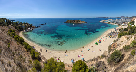 Panoramic view of the beach Portals Nous of Mallorca