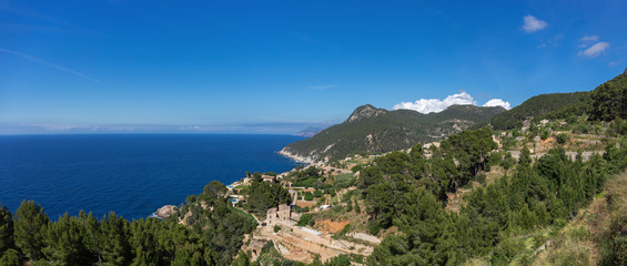 Fototapeta premium Panoramic view of the West coast of Mallorca