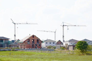 Homes under construction in Germany