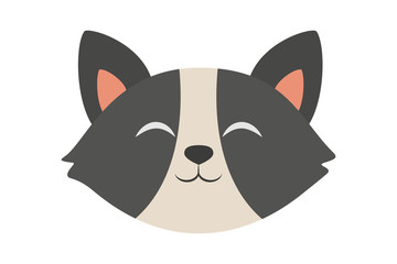 Cat head. Cute and funny animal. Kitten smile, adorable pet