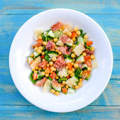 Fresh Healthy Salami Sausage Salad