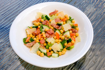 Fresh Healthy Salami Sausage Salad