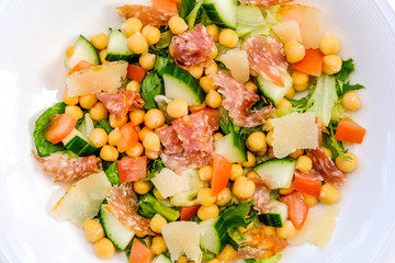Fresh Healthy Salami Sausage Salad