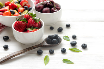 Healthy Fruits.Â  Fresh fruits salad diet slim fit for healthy lifestyle women.Â  Weight Loss and Diet Concept