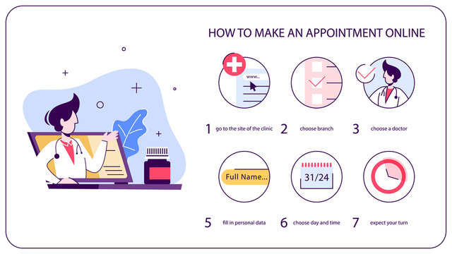 How to make an appointment online. Book visit