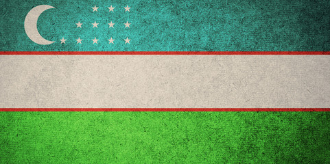 Grunge Flag of Uzbekistan