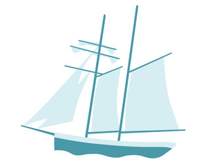 Segelschiff / Vektor / freigestellt