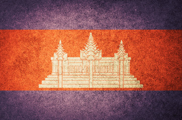 Grunge Flag of Cambodia