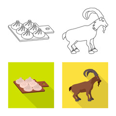 Vector design of culture and sightseeing icon. Collection of culture and originality stock vector illustration.