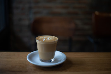coffee latte art in coffee shop