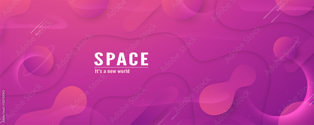 Canvas Prints 3d illustration template design in concept of space in the galaxy of the universe. modern abstract g