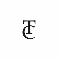Creative modern unique elegant minimal artistic black and white color TC initial based letter icon logo. - Vector