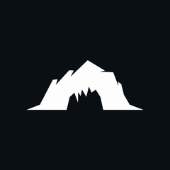 cave logo silhouette white black