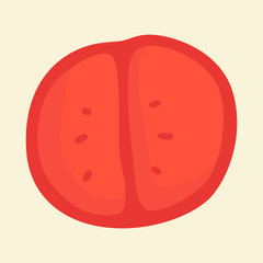 tomato kawaii doodle flat vector illustration icon