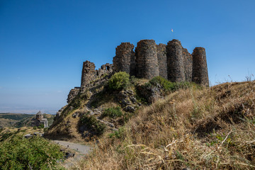 Fortress in the clouds , Amberd Church, Vahramashen Church, Amberd Fortress. Armenian landscape , Armenian Highlands