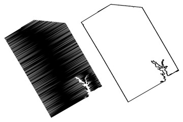 Limestone County, Texas (Counties in Texas, United States of America,USA, U.S., US) map vector illustration, scribble sketch Limestone map