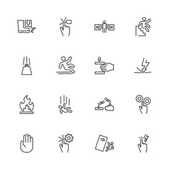 Warning Signs - Flat Vector Icons