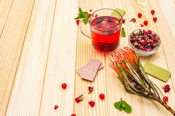 Summer delicious green rose tea
