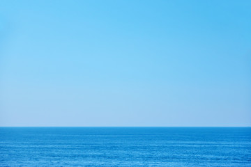 Fototapeta premium Sea horizon and clear blue sky