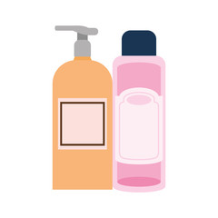 pet grooming containers on white background