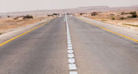 Road through the Negev desert