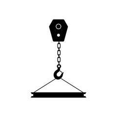 Crane hook logo vector template