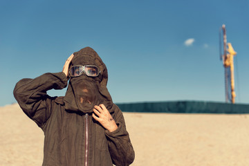 Young girl in a post apocalyptic world