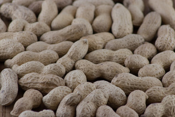 inshell peanuts on the table