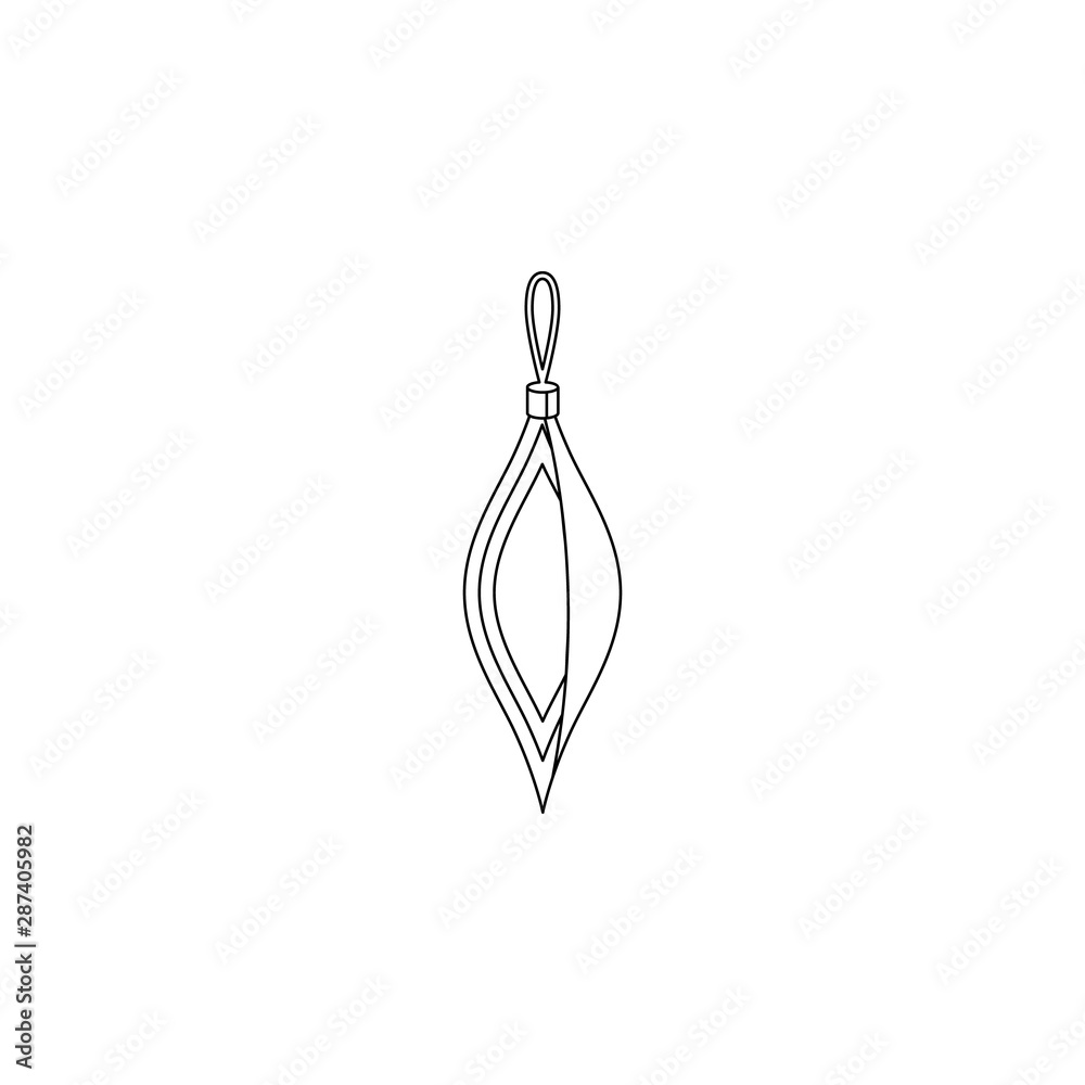 Poster Christmas tree toy icon. Element of chrismas for mobile concept and web apps icon. Outline, thin line icon for website design and development, app development
