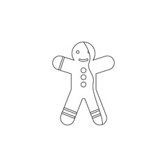 Gingerbread man icon. Element of chrismas for mobile concept and web apps icon. Outline, thin line icon for website design and development, app development