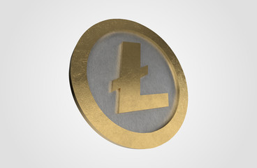 Cryptocurrencies Lite Coin 3D Render