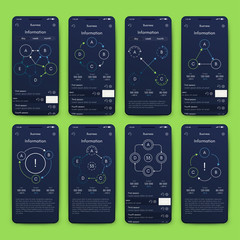 Vector graphics set mobile infographics. Stock vector