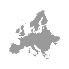 Detailed vector map of the Europe