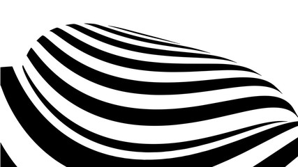 Optical illusion wave. Optical effect mobius wave. Vector illustration.
