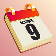October 9 on Red Calendar