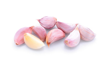 garlic isolated on white background