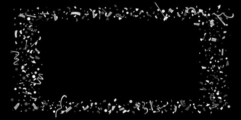 Silver shine texture on a black background.