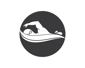 swimming icon logo vector