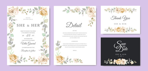 beautiful wedding invitation card template