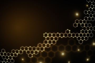 Creative dark hexagonal wallpaper