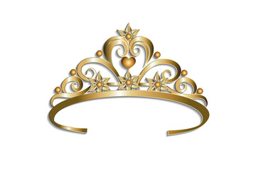 Gold Princess Crown Logo Vector © glopphy