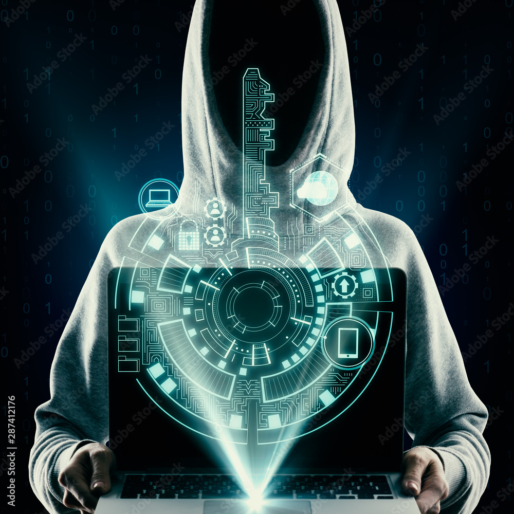 Poster Hacker using digital interface