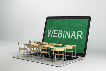 Webinar and online education concept