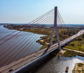 Bridge  near gdansk from above