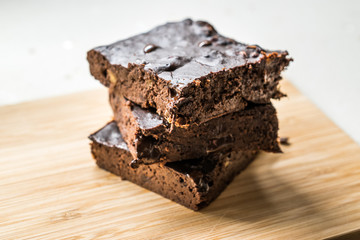 Chocolate Brownie Cake made with Carob Powder Flour.