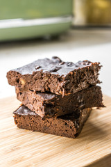 Chocolate Brownie Cake made with Carob Powder Flour.