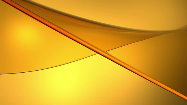 Beautiful abstract gold wave animation background. Abstract smooth golden lines. Gold, brown or yellow template. seamless looping animation